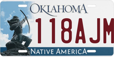 OK license plate 118AJM