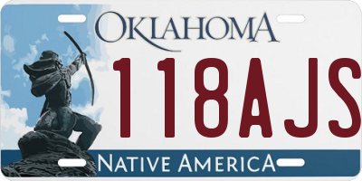 OK license plate 118AJS