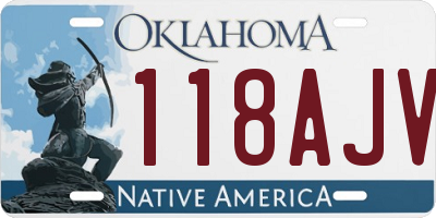 OK license plate 118AJV