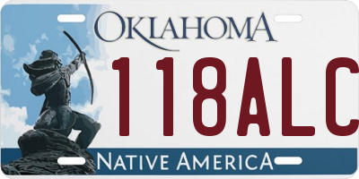 OK license plate 118ALC