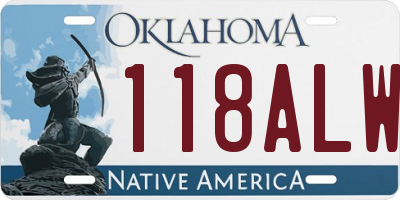 OK license plate 118ALW