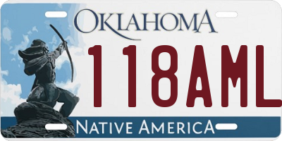 OK license plate 118AML