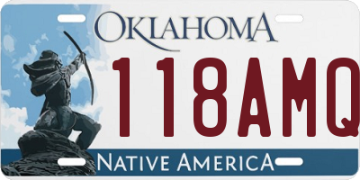 OK license plate 118AMQ