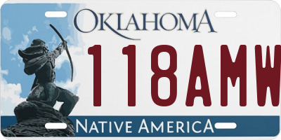 OK license plate 118AMW