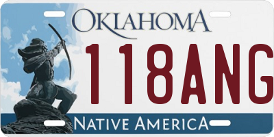 OK license plate 118ANG