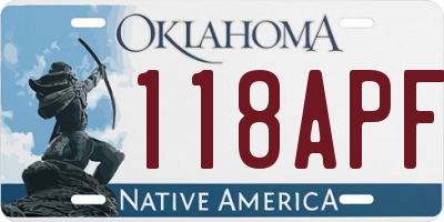 OK license plate 118APF