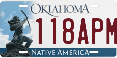 OK license plate 118APM