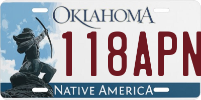 OK license plate 118APN