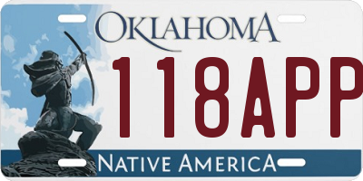 OK license plate 118APP