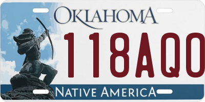OK license plate 118AQO