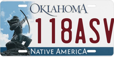 OK license plate 118ASV