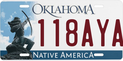 OK license plate 118AYA