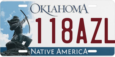 OK license plate 118AZL