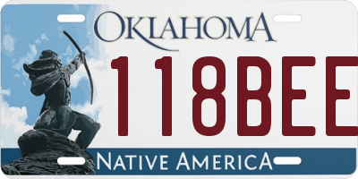 OK license plate 118BEE