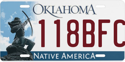 OK license plate 118BFC