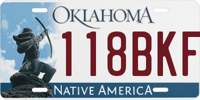 OK license plate 118BKF