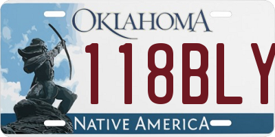 OK license plate 118BLY