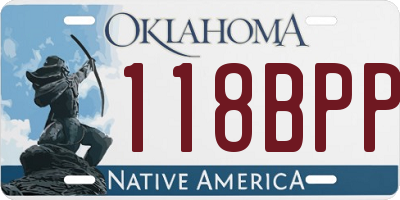 OK license plate 118BPP