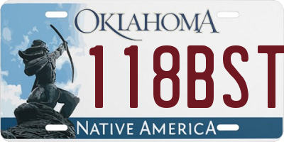 OK license plate 118BST