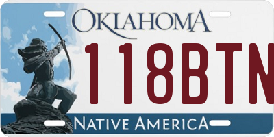 OK license plate 118BTN