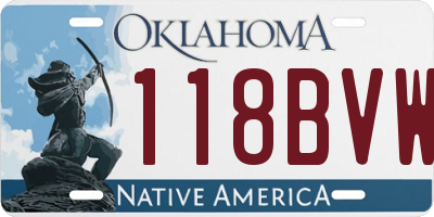 OK license plate 118BVW