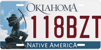 OK license plate 118BZT
