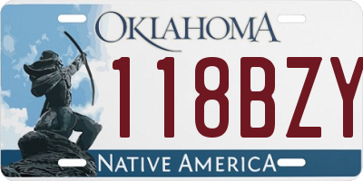 OK license plate 118BZY