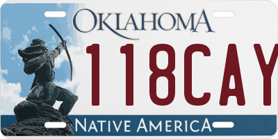 OK license plate 118CAY