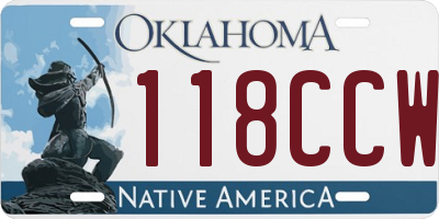 OK license plate 118CCW