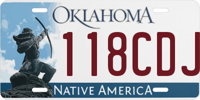 OK license plate 118CDJ