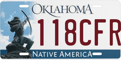 OK license plate 118CFR