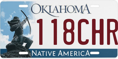 OK license plate 118CHR