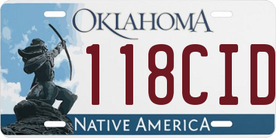 OK license plate 118CID