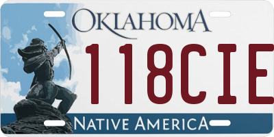 OK license plate 118CIE