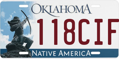 OK license plate 118CIF
