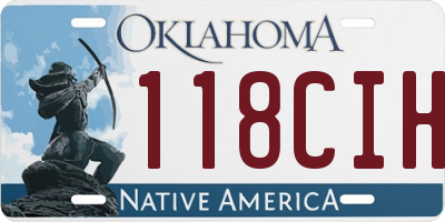 OK license plate 118CIH