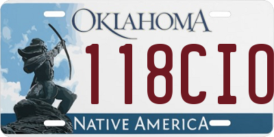 OK license plate 118CIO