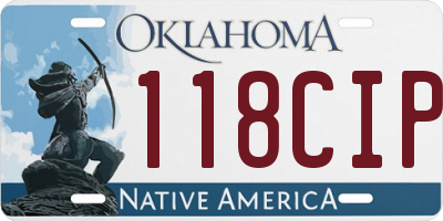 OK license plate 118CIP