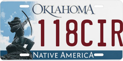 OK license plate 118CIR