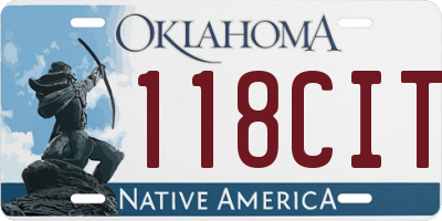 OK license plate 118CIT
