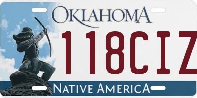 OK license plate 118CIZ
