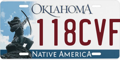 OK license plate 118CVF
