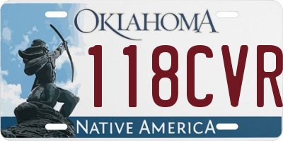 OK license plate 118CVR