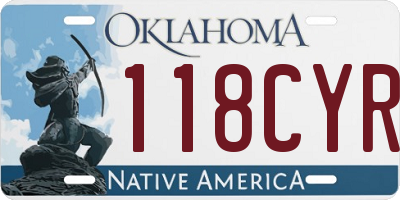 OK license plate 118CYR
