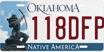OK license plate 118DFP