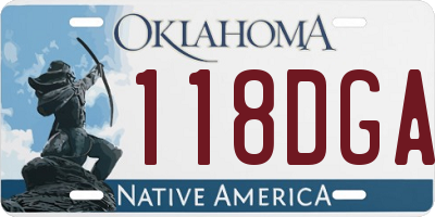 OK license plate 118DGA