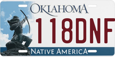 OK license plate 118DNF