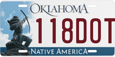 OK license plate 118DOT