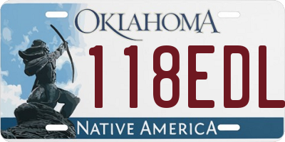 OK license plate 118EDL