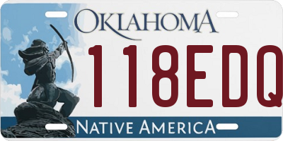 OK license plate 118EDQ